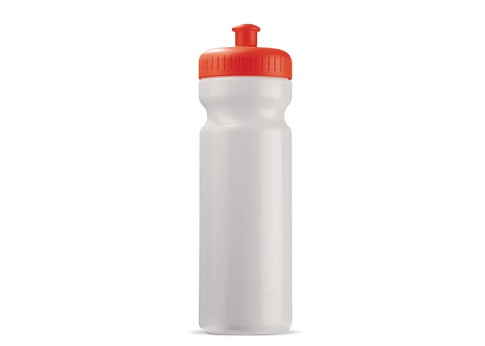 Bidon sport publicitaire Basic 750 ml Blanc / Rouge